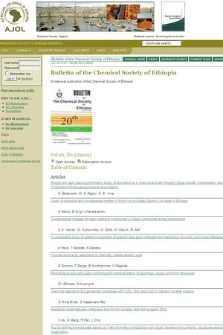 Bulletin of the Chemical Society of Ethiopia: A triannual publication of the Chemical Society of Ethiopia