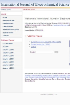 International Journal of Electrochemical Science