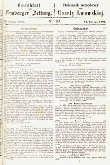 Amtsblatt zur Lemberger Zeitung = Dziennik Urzędowy do Gazety Lwowskiej. 1864, nr 44