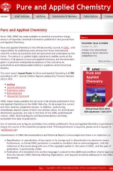 Pure and Applied Chemistry