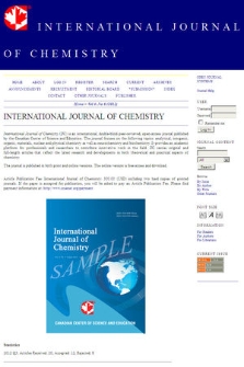International Journal of Chemistry