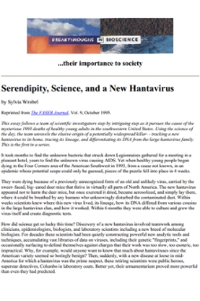 Serendipity, science, and a new hantavirus