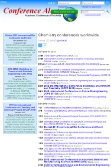 Chemistry Conferences Worldwide: Upcoming events in chemistry and related fields