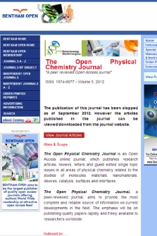 Open physical chemistry journal