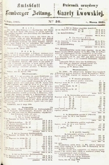 Amtsblatt zur Lemberger Zeitung = Dziennik Urzędowy do Gazety Lwowskiej. 1864, nr 56