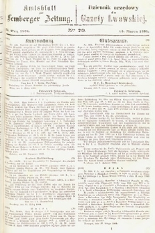 Amtsblatt zur Lemberger Zeitung = Dziennik Urzędowy do Gazety Lwowskiej. 1864, nr 70
