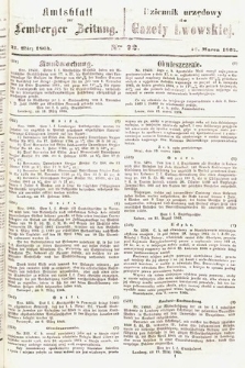 Amtsblatt zur Lemberger Zeitung = Dziennik Urzędowy do Gazety Lwowskiej. 1864, nr 72