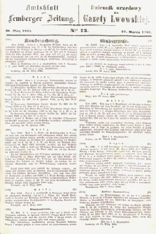 Amtsblatt zur Lemberger Zeitung = Dziennik Urzędowy do Gazety Lwowskiej. 1864, nr 73