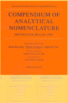 IUPAC compendium of analytical nomenclature