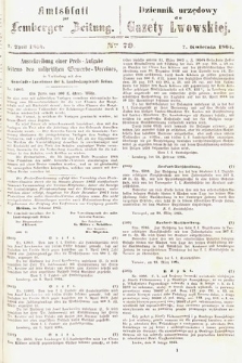 Amtsblatt zur Lemberger Zeitung = Dziennik Urzędowy do Gazety Lwowskiej. 1864, nr 79