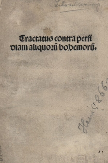 Tractatus contra perfidiam aliquorum Bohemorum