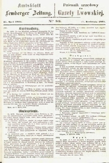 Amtsblatt zur Lemberger Zeitung = Dziennik Urzędowy do Gazety Lwowskiej. 1864, nr 86