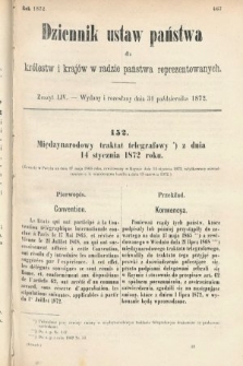 Dziennik Ustaw Państwa dla Królestw i Krajów w Radzie Państwa Reprezentowanych. 1872, zeszyt 54