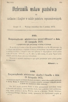 Dziennik Ustaw Państwa dla Królestw i Krajów w Radzie Państwa Reprezentowanych. 1872, zeszyt 60