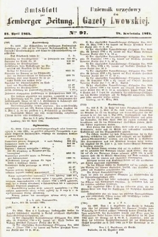 Amtsblatt zur Lemberger Zeitung = Dziennik Urzędowy do Gazety Lwowskiej. 1864, nr 97