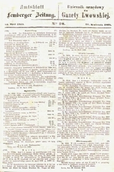 Amtsblatt zur Lemberger Zeitung = Dziennik Urzędowy do Gazety Lwowskiej. 1864, nr 98