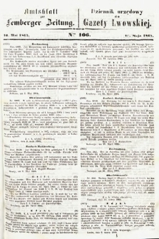 Amtsblatt zur Lemberger Zeitung = Dziennik Urzędowy do Gazety Lwowskiej. 1864, nr 106