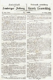 Amtsblatt zur Lemberger Zeitung = Dziennik Urzędowy do Gazety Lwowskiej. 1864, nr 108
