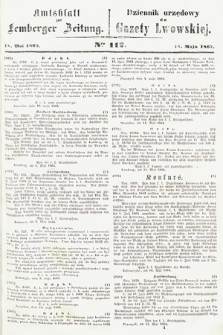 Amtsblatt zur Lemberger Zeitung = Dziennik Urzędowy do Gazety Lwowskiej. 1864, nr 112