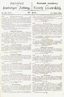 Amtsblatt zur Lemberger Zeitung = Dziennik Urzędowy do Gazety Lwowskiej. 1864, nr 114