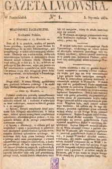 Gazeta Lwowska. 1831, nr 1