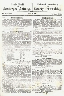 Amtsblatt zur Lemberger Zeitung = Dziennik Urzędowy do Gazety Lwowskiej. 1864, nr 116