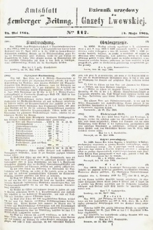 Amtsblatt zur Lemberger Zeitung = Dziennik Urzędowy do Gazety Lwowskiej. 1864, nr 117