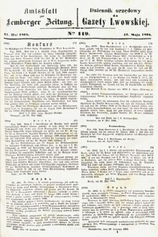 Amtsblatt zur Lemberger Zeitung = Dziennik Urzędowy do Gazety Lwowskiej. 1864, nr 119