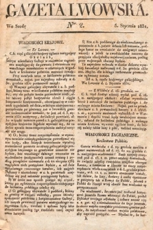 Gazeta Lwowska. 1831, nr 2