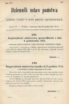 Dziennik Ustaw Państwa dla Królestw i Krajów w Radzie Państwa Reprezentowanych. 1873. zeszyt 55