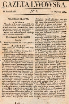 Gazeta Lwowska. 1831, nr 4