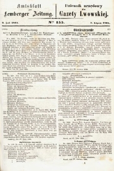 Amtsblatt zur Lemberger Zeitung = Dziennik Urzędowy do Gazety Lwowskiej. 1864, nr 155