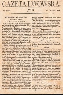 Gazeta Lwowska. 1831, nr 5
