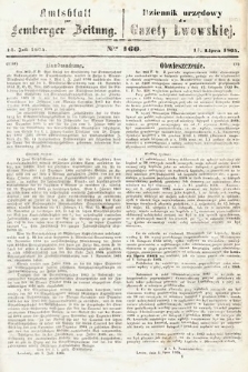 Amtsblatt zur Lemberger Zeitung = Dziennik Urzędowy do Gazety Lwowskiej. 1864, nr 160