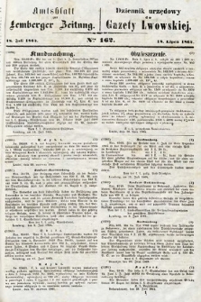 Amtsblatt zur Lemberger Zeitung = Dziennik Urzędowy do Gazety Lwowskiej. 1864, nr 162