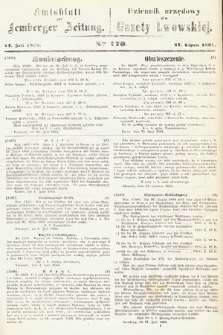 Amtsblatt zur Lemberger Zeitung = Dziennik Urzędowy do Gazety Lwowskiej. 1864, nr 170