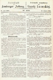 Amtsblatt zur Lemberger Zeitung = Dziennik Urzędowy do Gazety Lwowskiej. 1864, nr 173