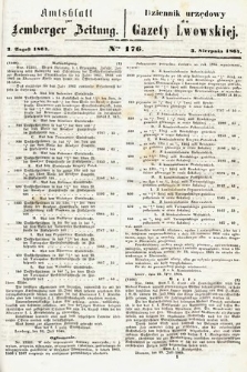 Amtsblatt zur Lemberger Zeitung = Dziennik Urzędowy do Gazety Lwowskiej. 1864, nr 176