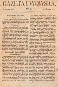 Gazeta Lwowska. 1831, nr 7