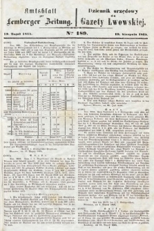 Amtsblatt zur Lemberger Zeitung = Dziennik Urzędowy do Gazety Lwowskiej. 1864, nr 189