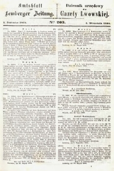 Amtsblatt zur Lemberger Zeitung = Dziennik Urzędowy do Gazety Lwowskiej. 1864, nr 203