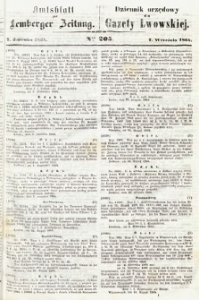 Amtsblatt zur Lemberger Zeitung = Dziennik Urzędowy do Gazety Lwowskiej. 1864, nr 205