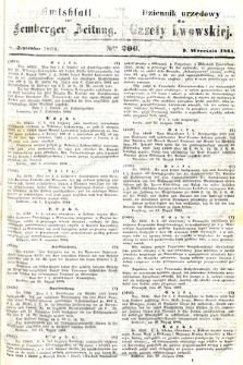 Amtsblatt zur Lemberger Zeitung = Dziennik Urzędowy do Gazety Lwowskiej. 1864, nr 206