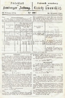 Amtsblatt zur Lemberger Zeitung = Dziennik Urzędowy do Gazety Lwowskiej. 1864, nr 207