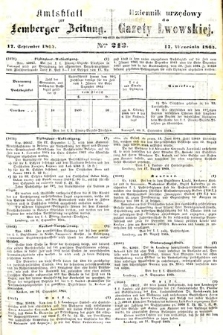 Amtsblatt zur Lemberger Zeitung = Dziennik Urzędowy do Gazety Lwowskiej. 1864, nr 213