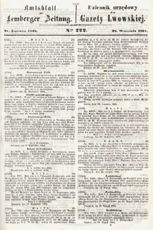 Amtsblatt zur Lemberger Zeitung = Dziennik Urzędowy do Gazety Lwowskiej. 1864, nr 222
