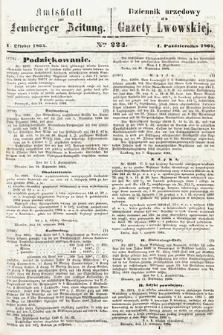 Amtsblatt zur Lemberger Zeitung = Dziennik Urzędowy do Gazety Lwowskiej. 1864, nr 224