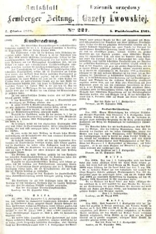 Amtsblatt zur Lemberger Zeitung = Dziennik Urzędowy do Gazety Lwowskiej. 1864, nr 227