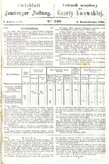 Amtsblatt zur Lemberger Zeitung = Dziennik Urzędowy do Gazety Lwowskiej. 1864, nr 229