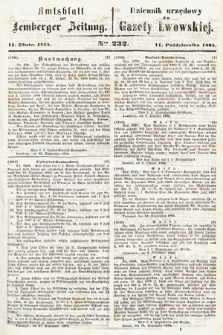 Amtsblatt zur Lemberger Zeitung = Dziennik Urzędowy do Gazety Lwowskiej. 1864, nr 232